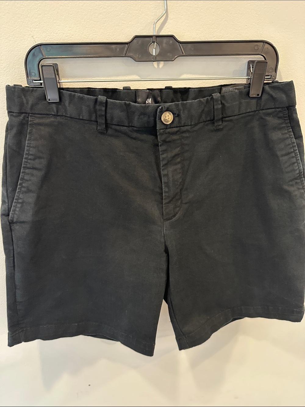 Men's Black Cotton Chino Shorts - Classic Casual